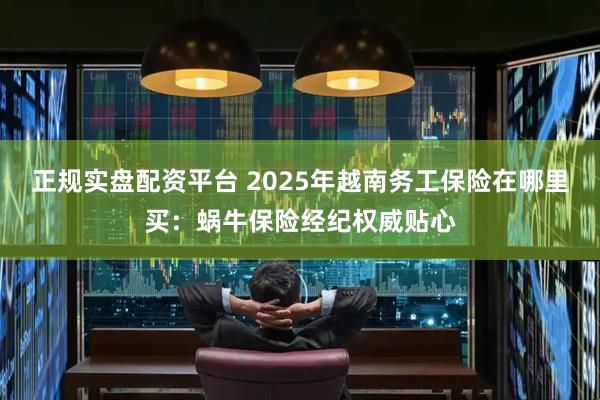 正规实盘配资平台 2025年越南务工保险在哪里买：蜗牛保险经纪权威贴心